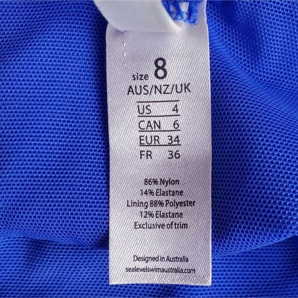 Sea Level Swim Blue Eyelet Lace Bikini Bottom Size 4 - Picture 8 of 9